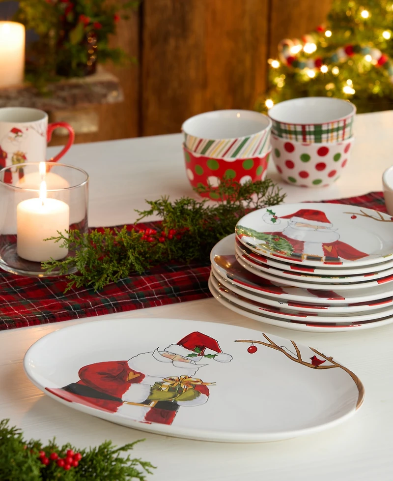 Certified International Santa Delight 16" Oval Platter