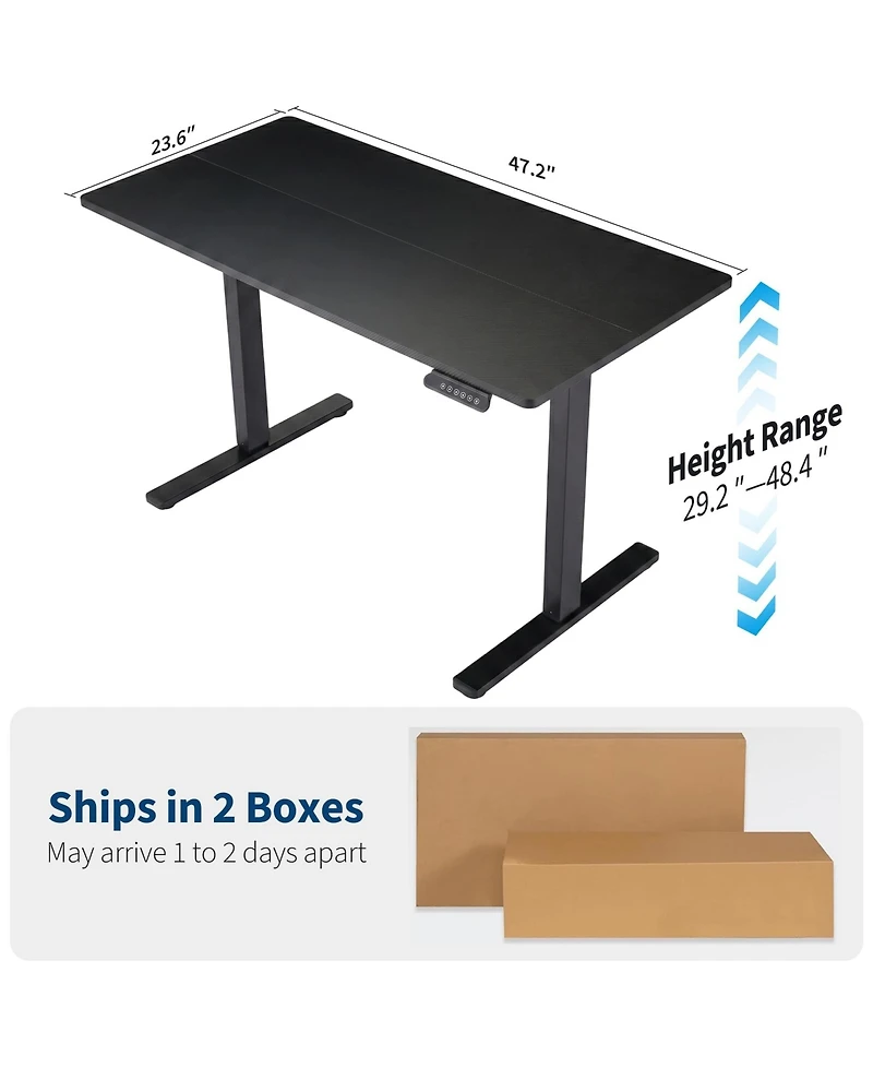 gaomon Electric Standing Desk Height Adjustable Sit Stand Computer with Memory Presets 176 lbs Capacity for Home Office Gaming Study Writing