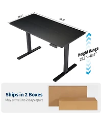 gaomon Electric Standing Desk Height Adjustable Sit Stand Computer with Memory Presets 176 lbs Capacity for Home Office Gaming Study Writing