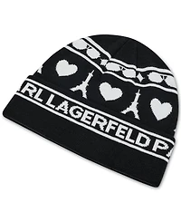 Karl Lagerfeld Paris Heart of Paris Beanie Hat