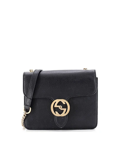 Pre-Owned Gucci Small Interlocking Shoulder Bag Leather