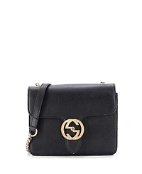Pre-Owned Gucci Small Interlocking Shoulder Bag Leather