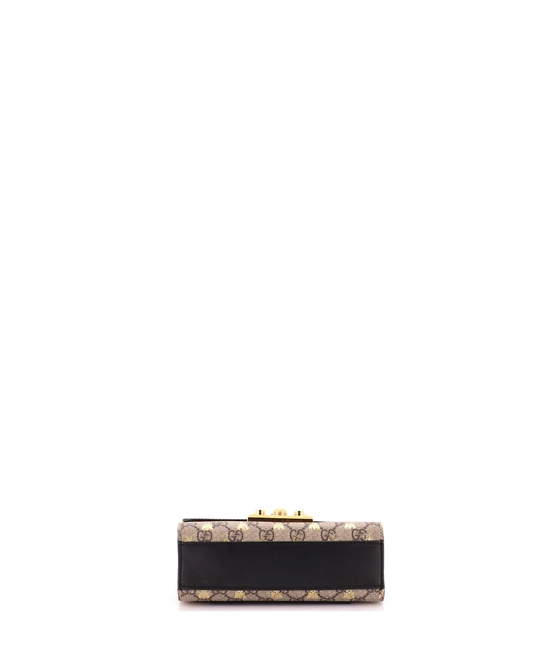 Pre-Owned Gucci Small Padlock Shoulder Bag Printed Gg Coated Canvas