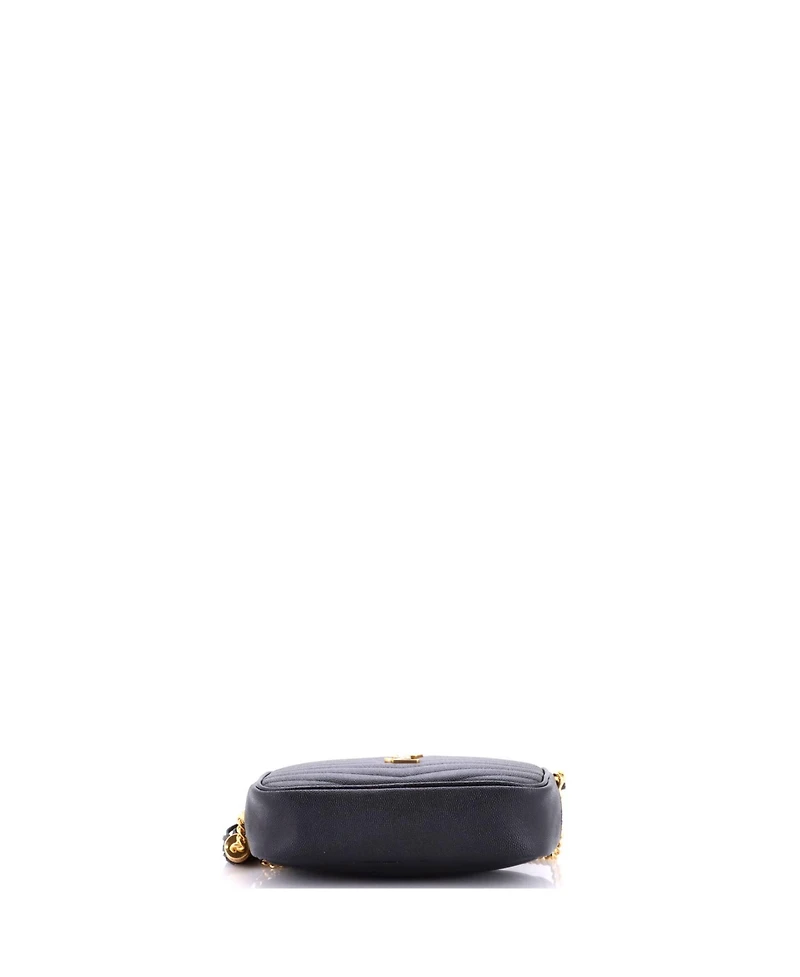 Pre-Owned Saint Laurent Mini Lou Camera Bag Matelasse Chevron Leather