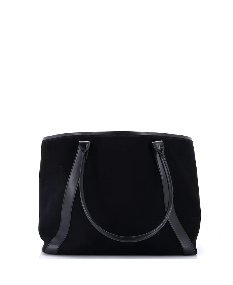 Pre-Owned Saint Laurent Large Rive Gauche Open Tote Embroidered Canvas
