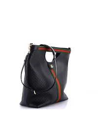 Pre-Owned Gucci Large Giglio Convertible Shopper Tote Guccissima Leather