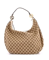 Pre-Owned Gucci Large Twins Hobo Gg Canvas