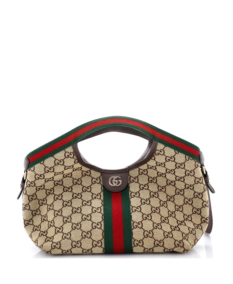 Pre-Owned Gucci Small Giglio Tote Gg Canvas