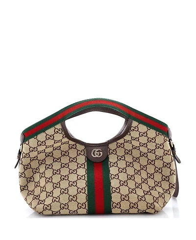 Pre-Owned Gucci Small Giglio Tote Gg Canvas