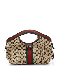 Pre-Owned Gucci Small Giglio Tote Gg Canvas