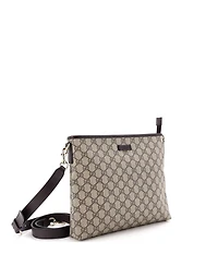 Pre-Owned Gucci Medium Zip Top Messenger Bag Gg Coated Canvas