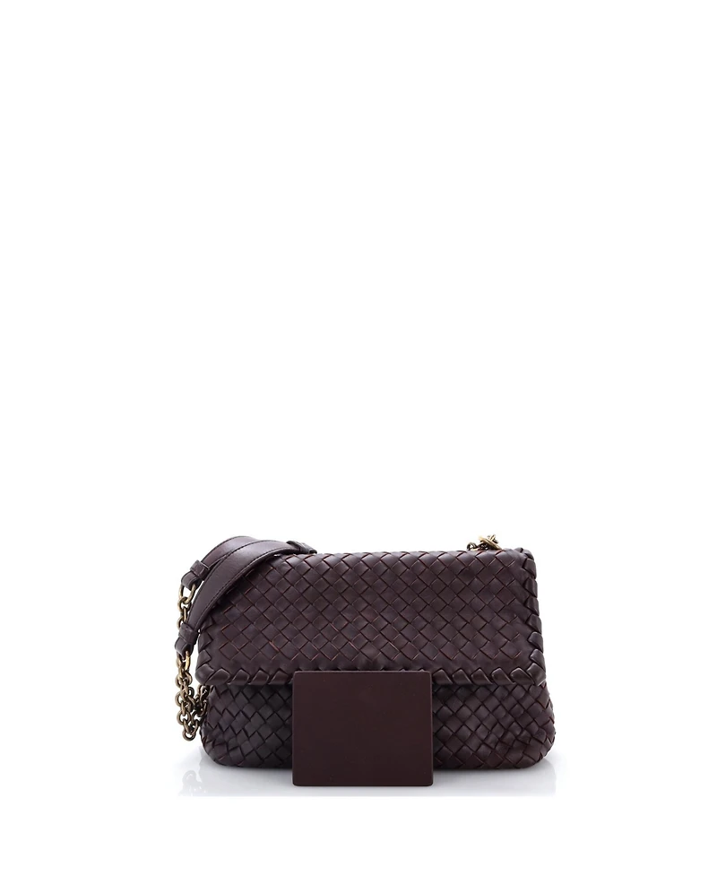 Pre-Owned Bottega Veneta Baby Olimpia Crossbody Bag Intrecciato Nappa