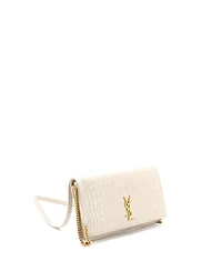 Pre-Owned Saint Laurent Classic Monogram Phone Holder Shoulder Bag Embossed Leather