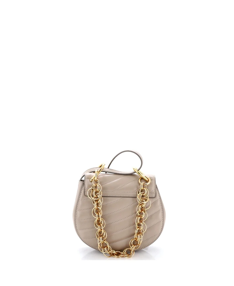 Pre-Owned Chloe Mini Drew Bijou Crossbody Bag Quilted Leather