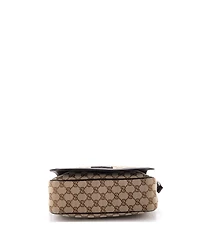 Pre-Owned Gucci Small Flap Messenger Bag Gg Canvas