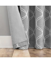 Sun Zero Tikal Woven Ogee Blackout Grommet Curtain Panel Pair