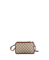 Pre-Owned Gucci Mini Interlocking G Patch Camera Bag Gg Coated Canvas