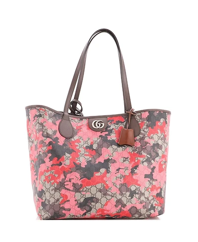 Pre-Owned Gucci Large Gg Open Tote Gg Camouflage Coated Canvas