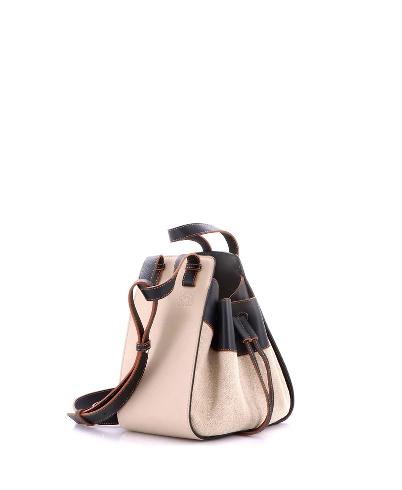 Pre-Owned Loewe Small Hammock Bag Leather and Canvas
