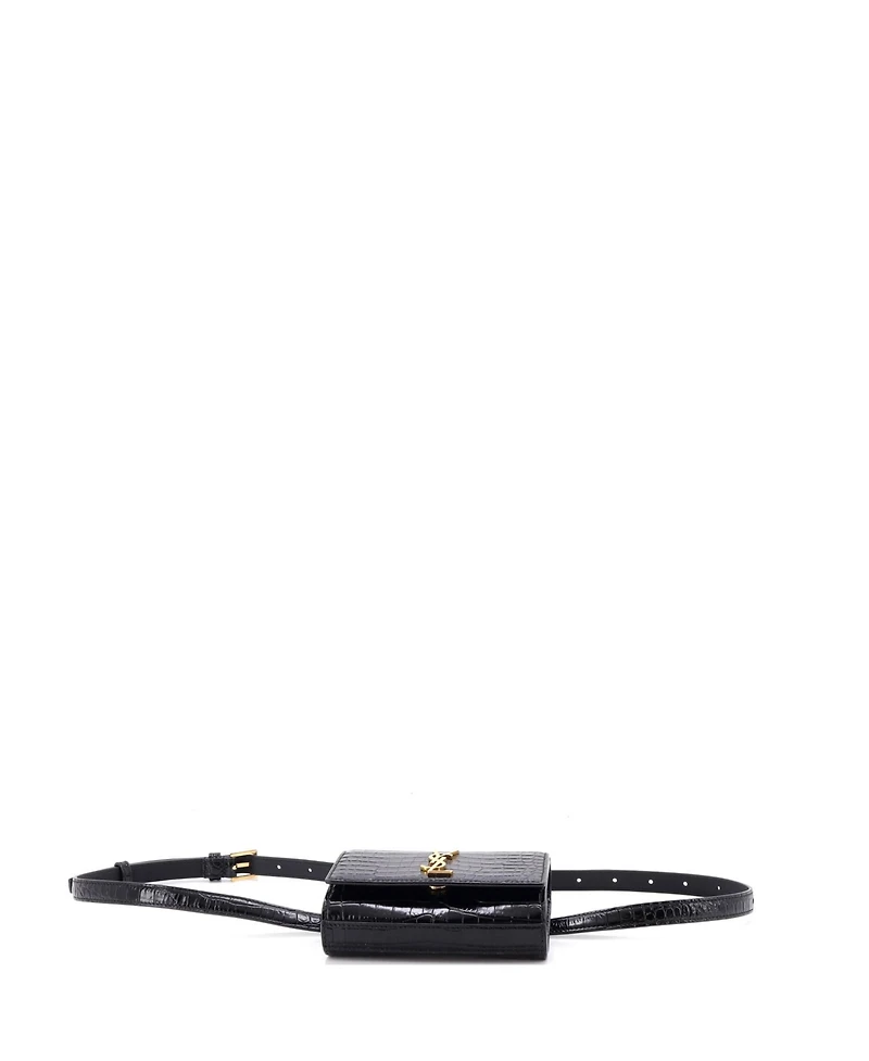 Pre-Owned Saint Laurent Mini Classic Monogram Kate Belt Bag Embossed Leather