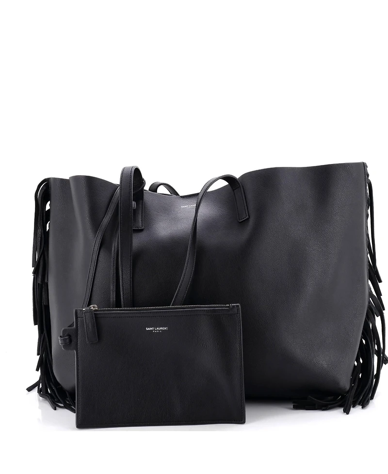 Pre-Owned Saint Laurent Large Fringe Shopper Tote Leather