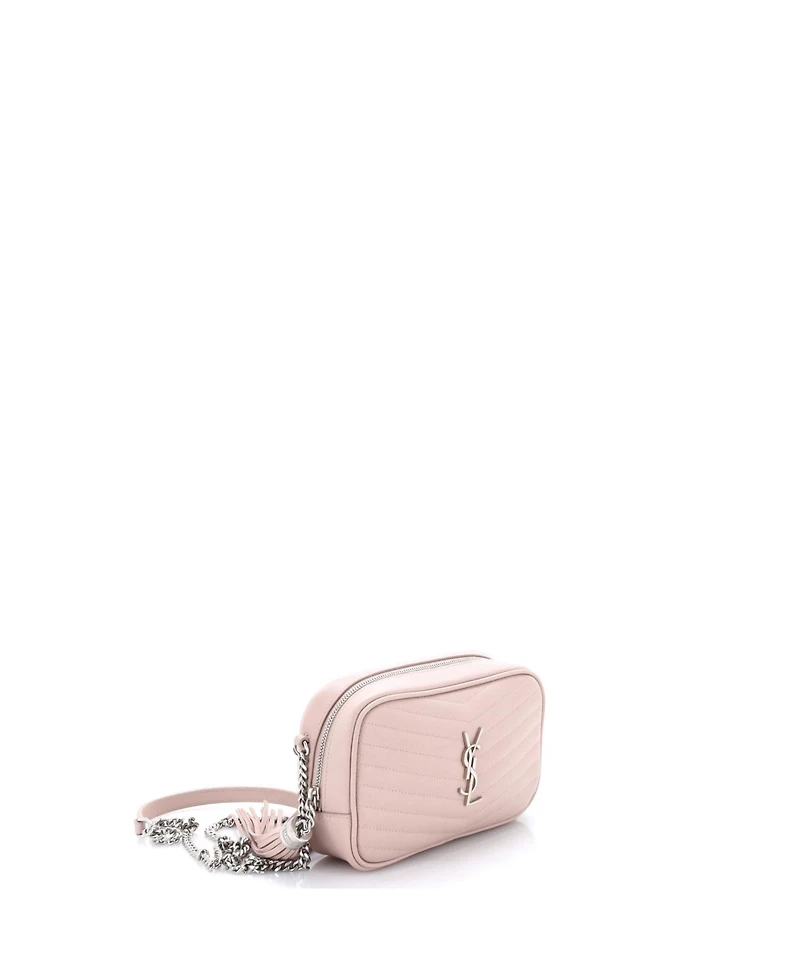 Pre-Owned Saint Laurent Mini Lou Camera Bag Matelasse Chevron Leather