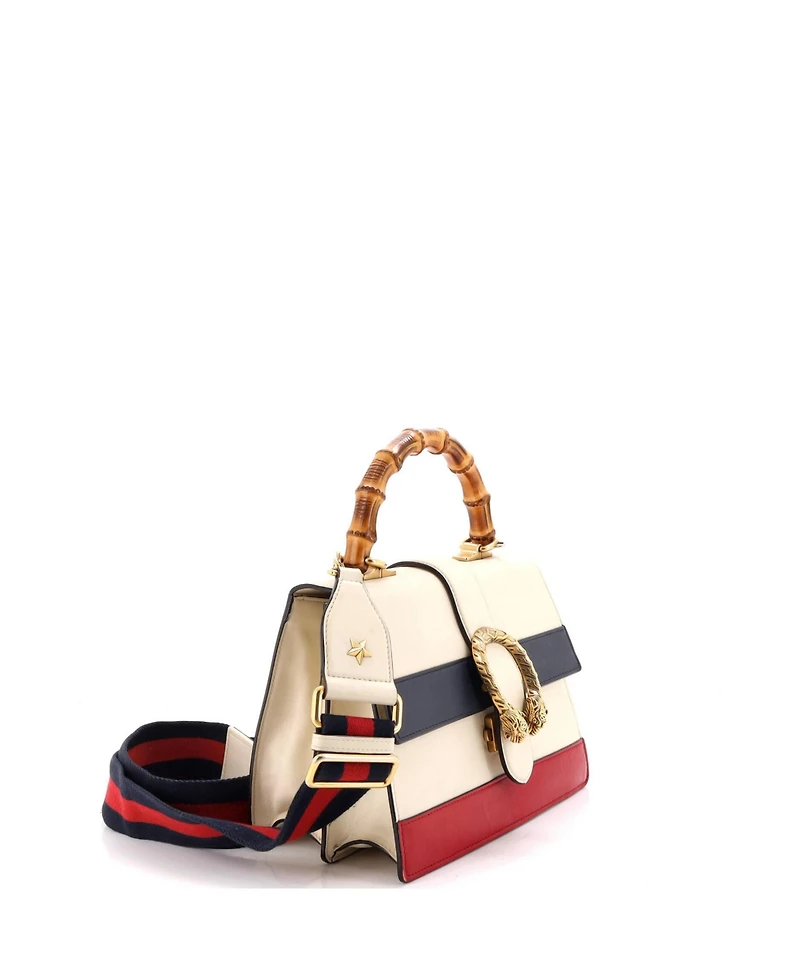 Pre-Owned Gucci Medium Dionysus Bamboo Top Handle Bag Colorblock Leather