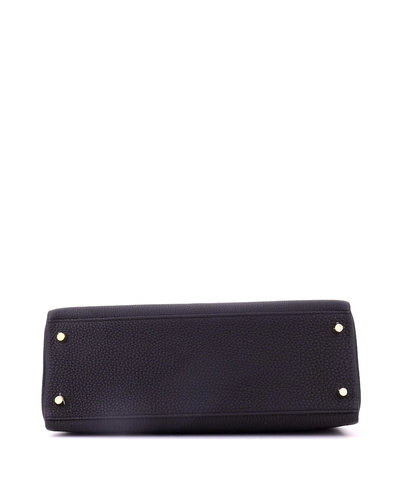 Pre-Owned Hermes Kelly 32 Handbag Black Togo with Gold Hardware