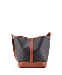 Pre-Owned Celine Medium Bucket Bag Triomphe Coated Canvas
