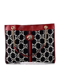 Pre-Owned Gucci Large Rajah Chain Tote Gg Tweed