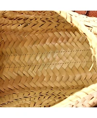Pre-Owned Chloe Small Marcie Basket Crossbody Bag Raffia and Leather
