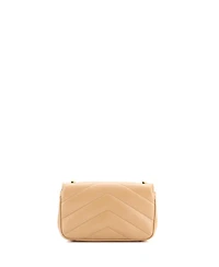 Pre-Owned Saint Laurent Mini Loulou Nm Shoulder Bag Matelasse Chevron Leather