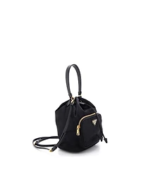 Pre-Owned Prada Small Drawstring Bucket Bag Tessuto