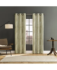 Sun Zero Sonora Snakeskin Trellis Blackout Grommet Curtain Panel Pair