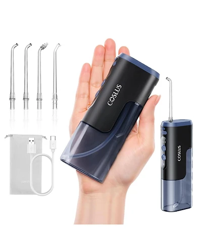 Coslus TX40 Mini Water Flosser, 4 Modes, 180 Milliliters, IPX7, Cordless and Portable for Braces, Sensitive Teeth Travel
