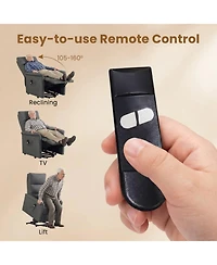Sugift Power Lift Recliner Chair for Elderly with Remote Control and Side Pocket