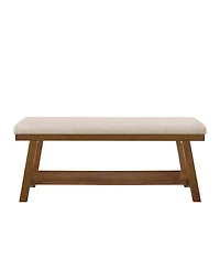 Streamdale FurnitureLinen Upholstered Storage Bench with Shel