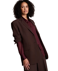 Kenneth Cole Women's Vision Twill Three-Button Boyfriend Blazer