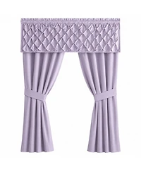 Kate Aurora Alcove Complete Lavender Window in a Bag Curtain Panels And Valance Set