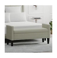 Glenwillow Home Storage Bench with Nailhead Trim