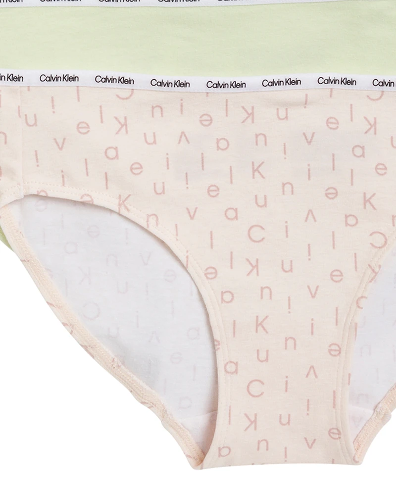 Calvin Klein Girls' 7-16 Tiny Ck Hears Bikini, 6-Pack