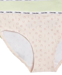 Calvin Klein Girls' 7-16 Tiny Ck Hears Bikini, 6-Pack