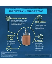 Sunwarrior Warrior Blend Protein Powder with Creatine, Chocolate, 25 Servings