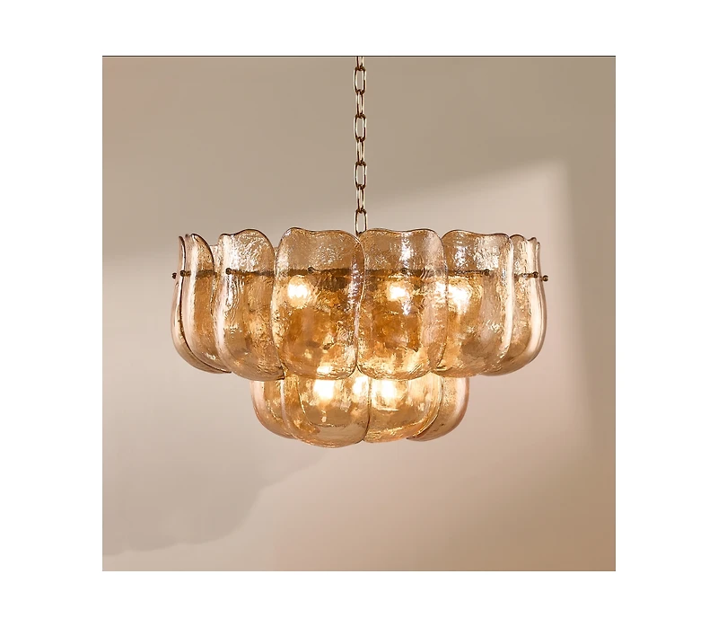 Z Gallerie Ember Glow Glass Chandelier