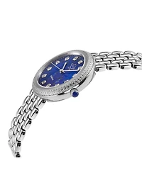 GV3 Women's Arezzo Swiss Quartz Silver Stainless Steel Bracelet Diamond Watch