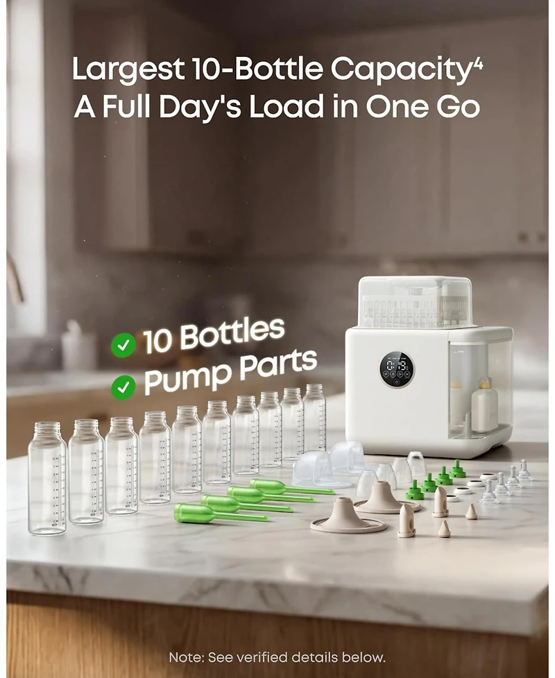 eufy S1 pro Baby Bottle Washer,Sterilizer and Dryer with half-year Cleaning Kit. Built-in Water Softener,Large Capacity
