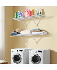 Slickblue Set of 2 Wall Mounted Wire Shelves for Closet and Office
