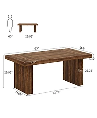 Tribesigns 63" Office Desk, Modern Home Office Computer Desk,Writing