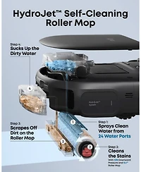 eufy Robot Vacuum Omni C28 and Dust bags, 15,000 Pa Suction,HydroJet Self Clean Roller Mop,Zero-Tangle for Pet Hair