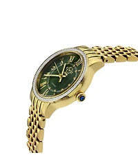 GV2 by Gevril Women's Astor Iii Swiss Quartz Ip Stainless Steel Bracelet Diamond Watch